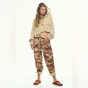 Free People Tahiti Printed Cargo Pants